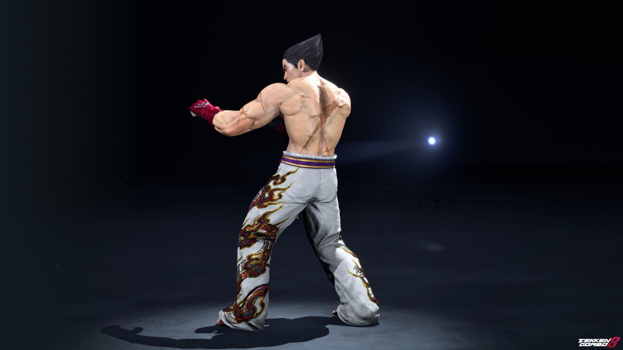 Customization #2086 Kazuya Mishima – TEKKEN 5 White Flame Pants Outfit  for Kazuya by Mehran