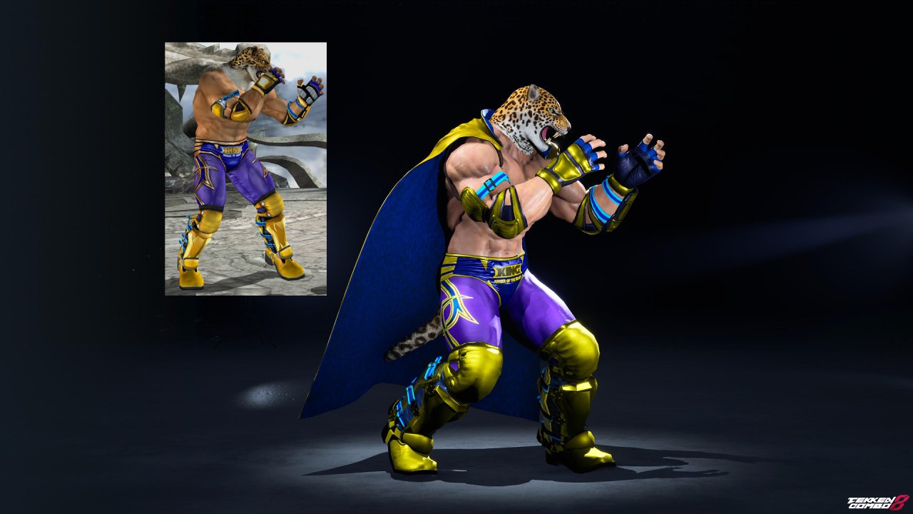 Customization #2144 King – TEKKEN 5 Purple and Gold Wrestling Outfit (Player 1) for King by Mehran