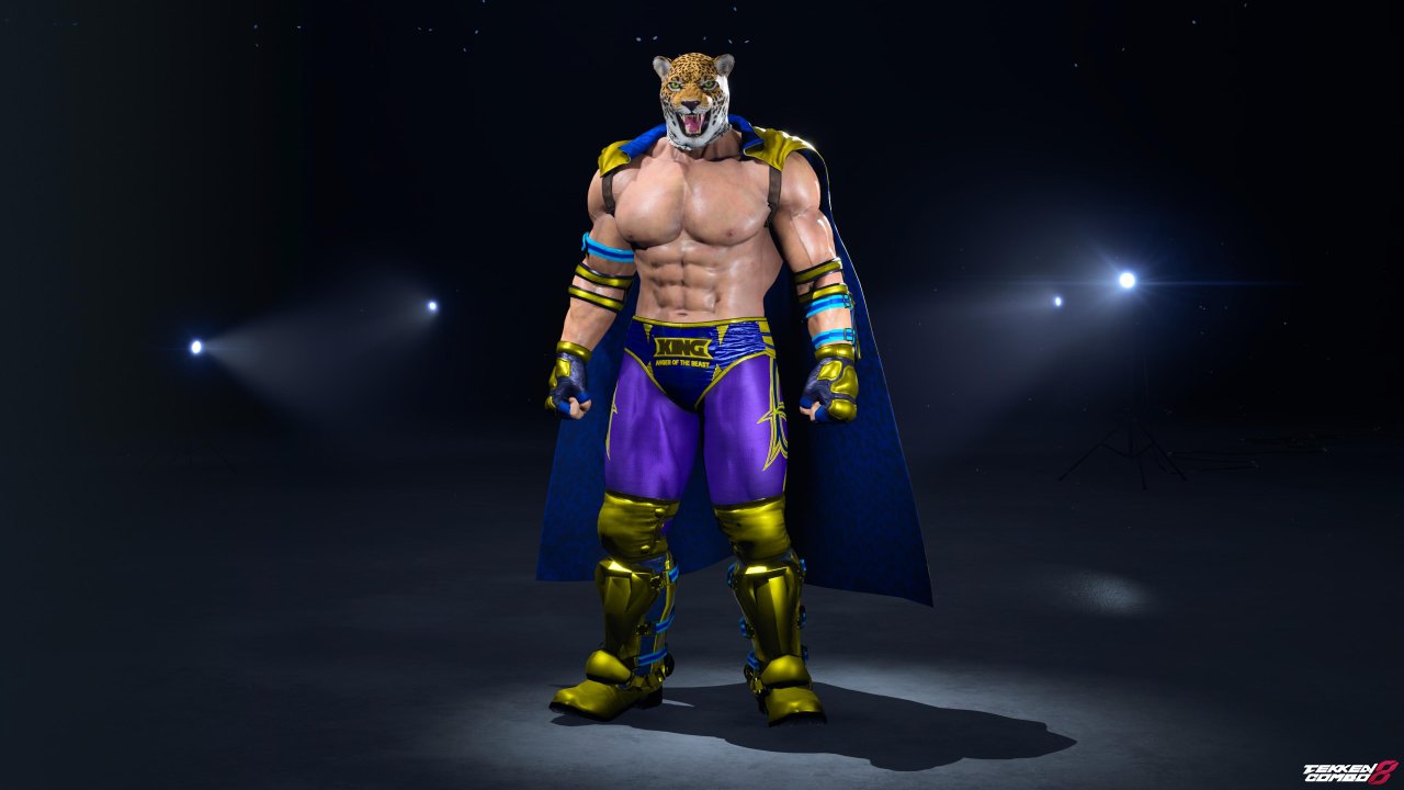 Customization #2144 King – TEKKEN 5 Purple and Gold Wrestling Outfit (Player 1) for King by Mehran