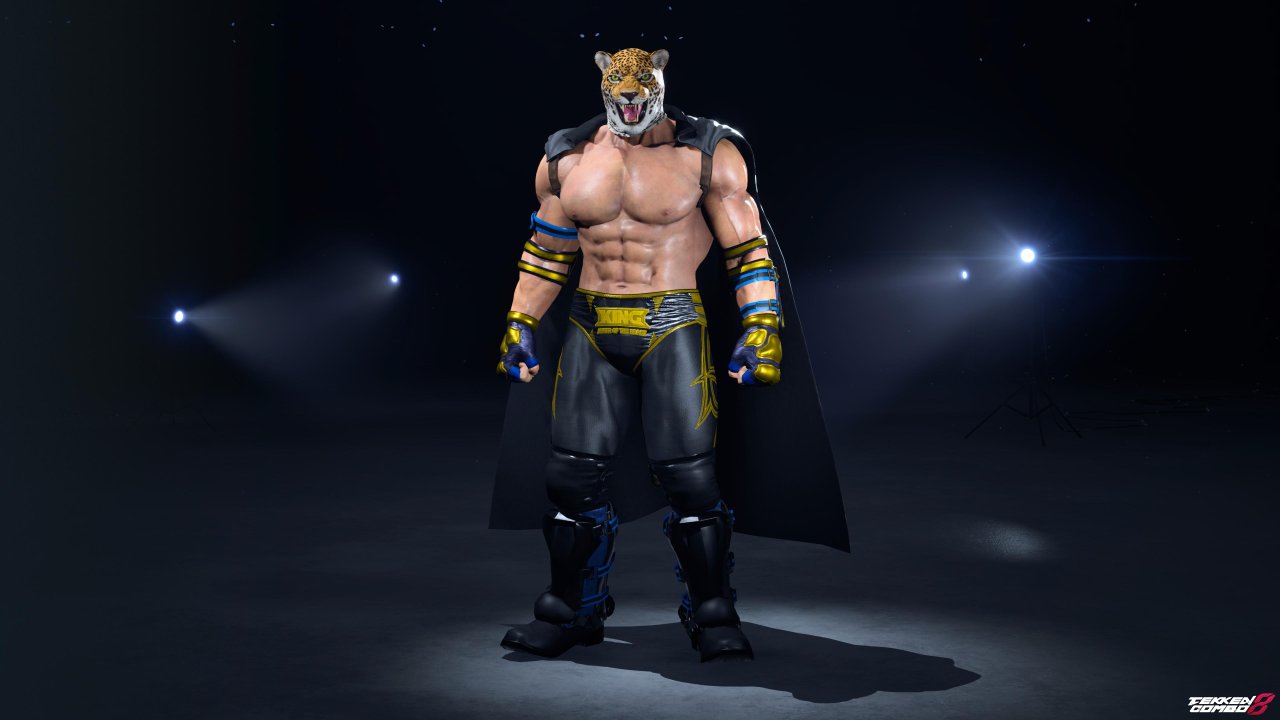 Customization #2146 King – TEKKEN 5 Dark Resurrection Black and Gold Wrestling Outfit (Player 1) for King by Mehran