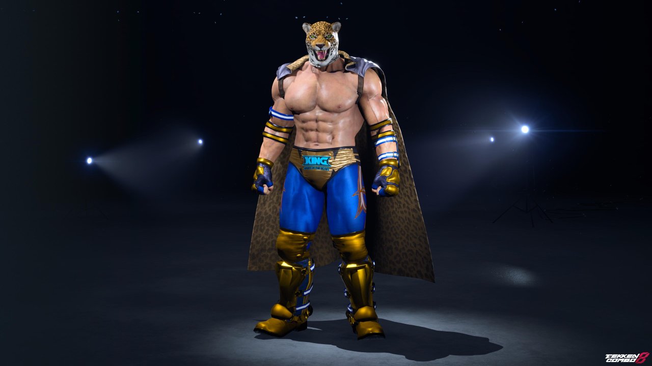 Customization #2150 King – TEKKEN 7 Blue and Gold Wrestling Outfit  for King by Mehran