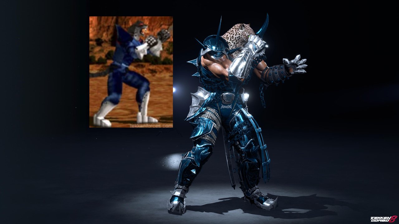 Customization #2154 Armor King – TEKKEN 1 & 2 Classic Dark Blue Armor Outfit (Player 2) for Armor King by Mehran