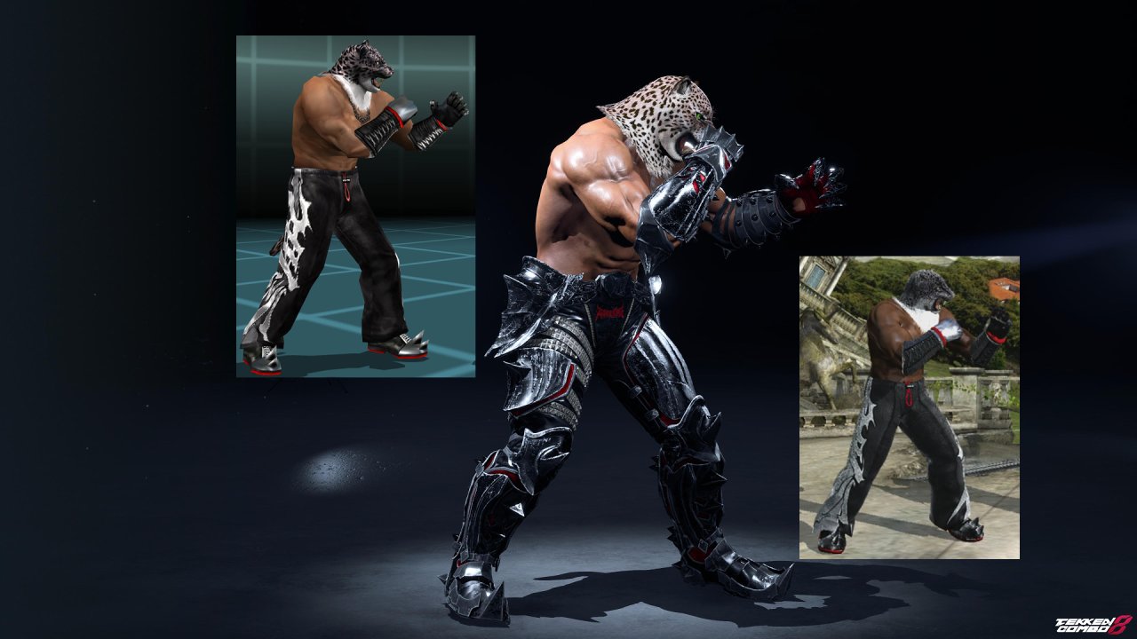 Customization #2160 Armor King – TEKKEN 5 DR & 6 Classic Shirtless Black Wrestling Outfit (Player 2) for Armor King by Mehran