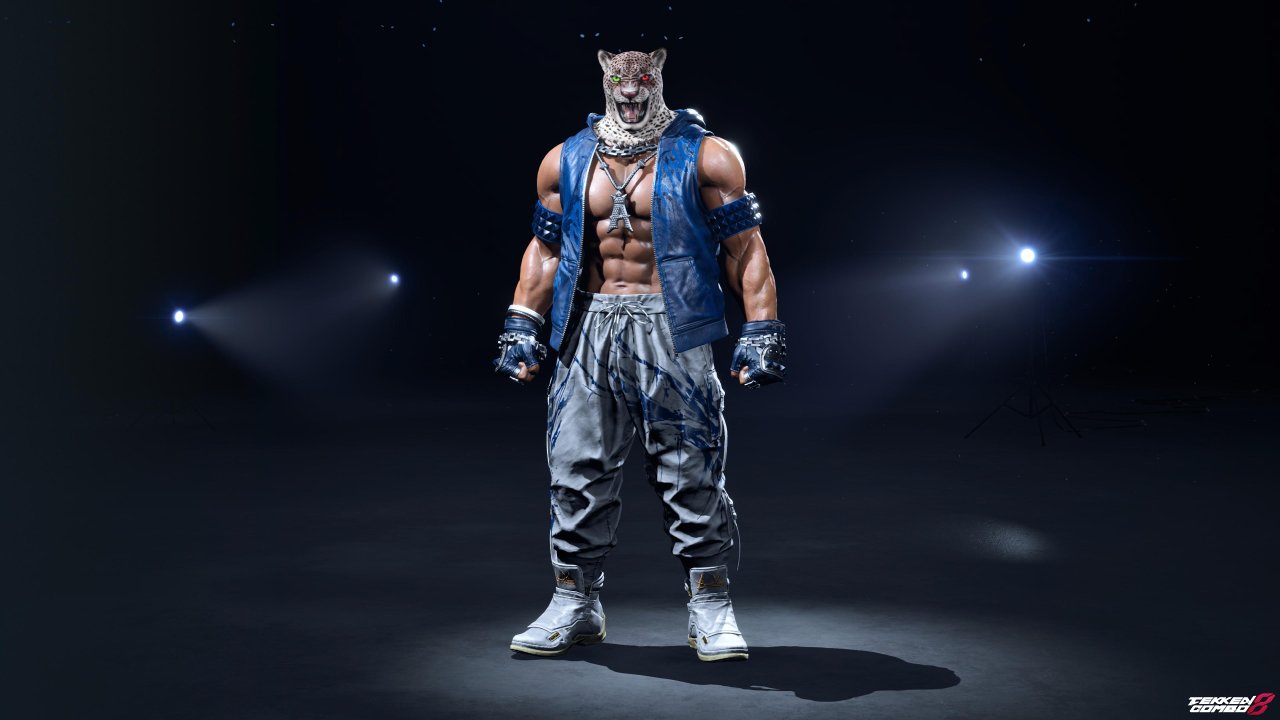 Customization #2161 Armor King – TEKKEN TAG 2 Blue Shirt and Gray Sweatpants Outfit  for Armor King by Mehran