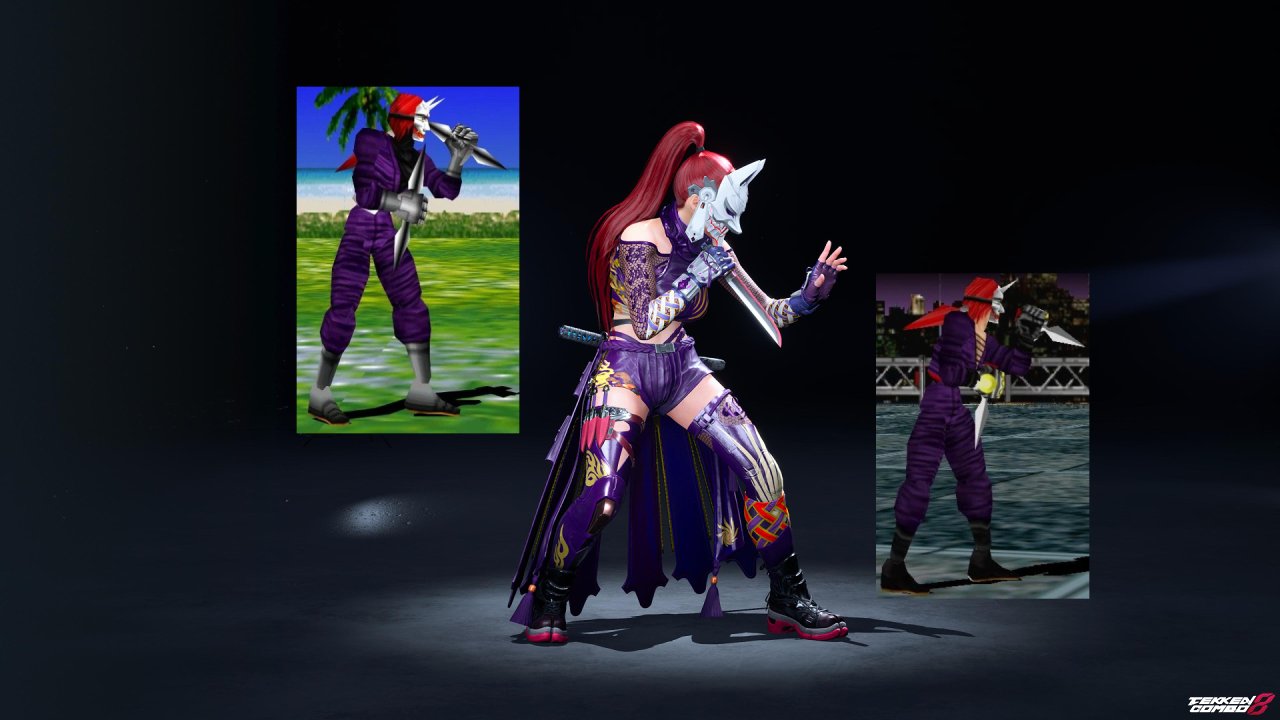 Customization #2180 Kunimitsu – TEKKEN 1 Classic Dark Purple Ninja Costume (Player 1) for Kunimitsu by Mehran