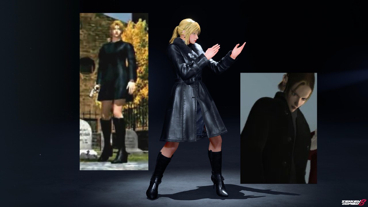 Customization #2191 Nina Williams – TEKKEN 2 & 3 Ending Black Coat Costume  for Nina by Mehran