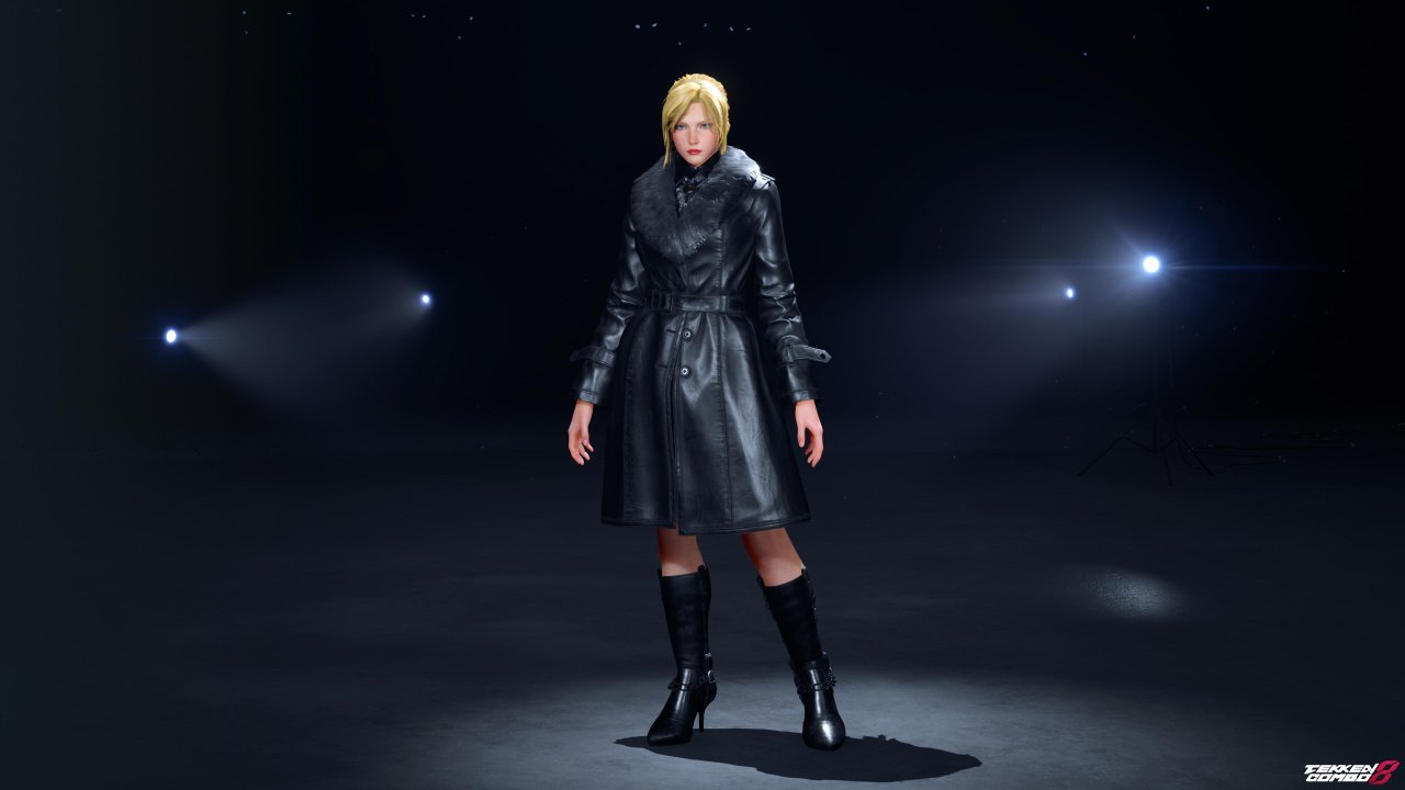 Customization #2191 Nina Williams – TEKKEN 2 & 3 Ending Black Coat Costume  for Nina by Mehran