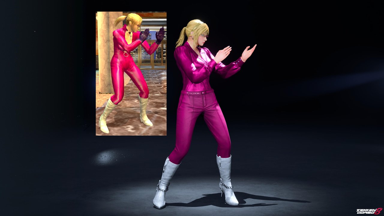 Customization #2195 Nina Williams – TEKKEN 4 Classic Pink Jumpsuit and White Boots Costume for Nina by Mehran