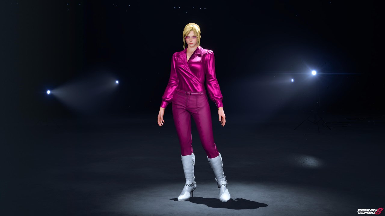 Customization #2195 Nina Williams – TEKKEN 4 Classic Pink Jumpsuit and White Boots Costume for Nina by Mehran