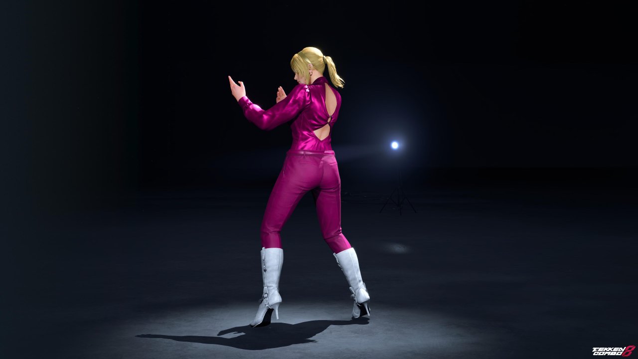 Customization #2195 Nina Williams – TEKKEN 4 Classic Pink Jumpsuit and White Boots Costume for Nina by Mehran